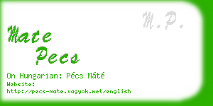 mate pecs business card